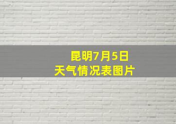 昆明7月5日天气情况表图片