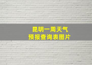 昆明一周天气预报查询表图片