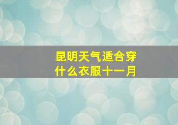 昆明天气适合穿什么衣服十一月