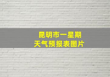 昆明市一星期天气预报表图片