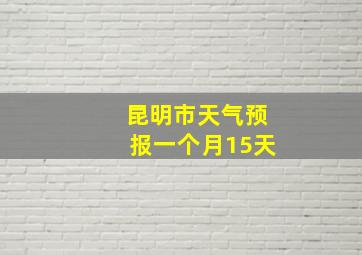 昆明市天气预报一个月15天