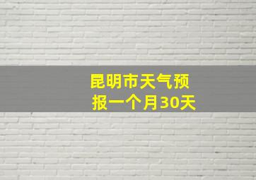 昆明市天气预报一个月30天