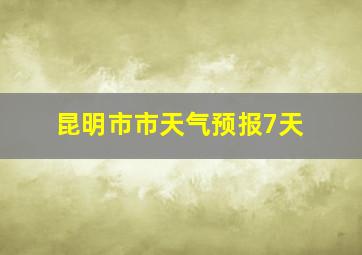 昆明市市天气预报7天