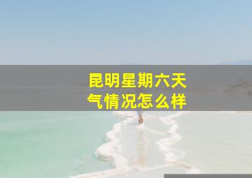 昆明星期六天气情况怎么样