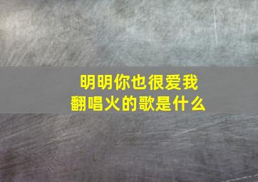 明明你也很爱我翻唱火的歌是什么