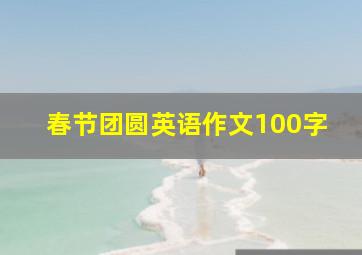 春节团圆英语作文100字