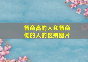 智商高的人和智商低的人的区别图片