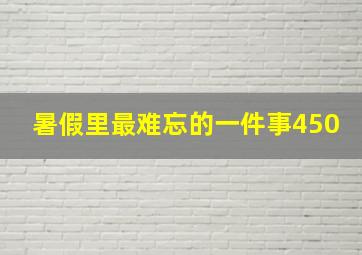 暑假里最难忘的一件事450