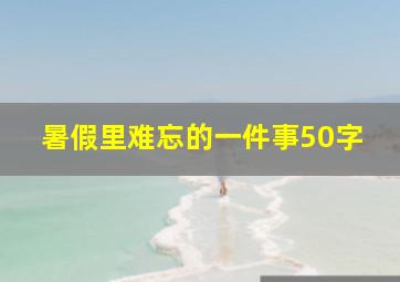 暑假里难忘的一件事50字