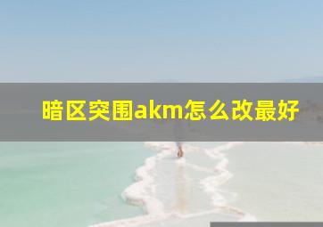 暗区突围akm怎么改最好