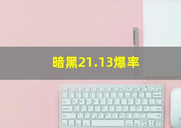 暗黑21.13爆率