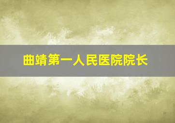 曲靖第一人民医院院长