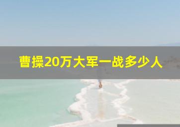 曹操20万大军一战多少人