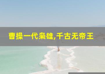 曹操一代枭雄,千古无帝王