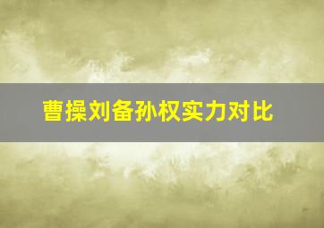 曹操刘备孙权实力对比