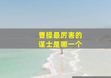 曹操最厉害的谋士是哪一个