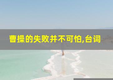 曹操的失败并不可怕,台词