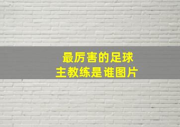 最厉害的足球主教练是谁图片