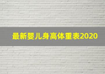 最新婴儿身高体重表2020