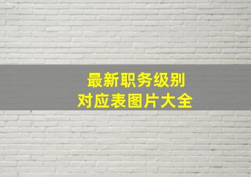 最新职务级别对应表图片大全