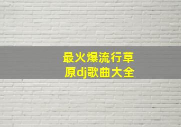 最火爆流行草原dj歌曲大全