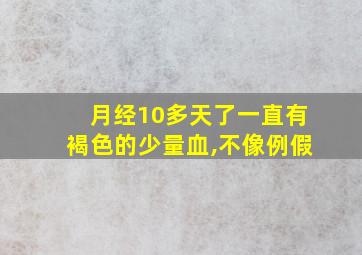 月经10多天了一直有褐色的少量血,不像例假