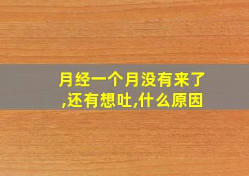 月经一个月没有来了,还有想吐,什么原因