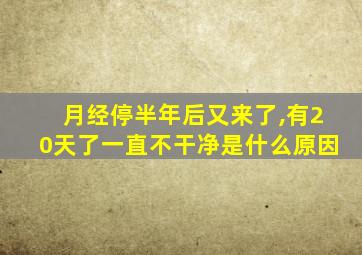 月经停半年后又来了,有20天了一直不干净是什么原因