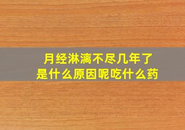 月经淋漓不尽几年了是什么原因呢吃什么药