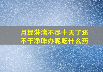 月经淋漓不尽十天了还不干净咋办呢吃什么药