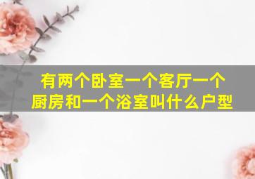 有两个卧室一个客厅一个厨房和一个浴室叫什么户型