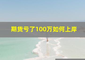 期货亏了100万如何上岸