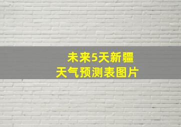 未来5天新疆天气预测表图片