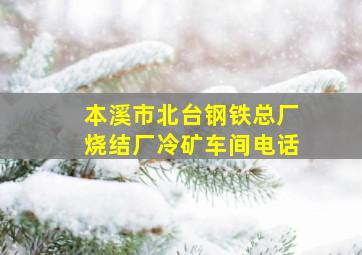 本溪市北台钢铁总厂烧结厂冷矿车间电话