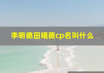 李明德田曦薇cp名叫什么