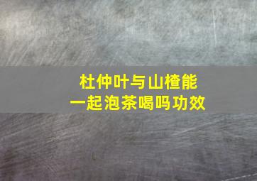 杜仲叶与山楂能一起泡茶喝吗功效