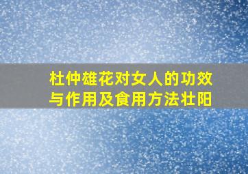 杜仲雄花对女人的功效与作用及食用方法壮阳