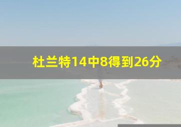 杜兰特14中8得到26分