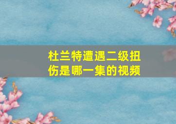 杜兰特遭遇二级扭伤是哪一集的视频