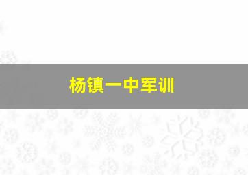 杨镇一中军训