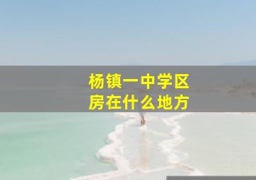 杨镇一中学区房在什么地方