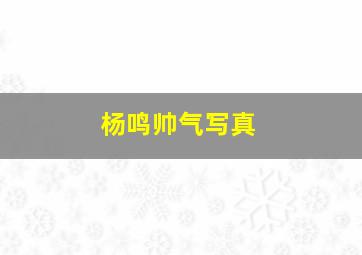 杨鸣帅气写真