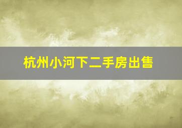 杭州小河下二手房出售