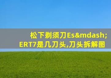 松下剃须刀Es—ERT7是几刀头,刀头拆解图