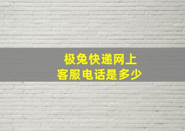 极兔快递网上客服电话是多少