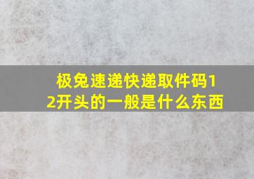 极兔速递快递取件码12开头的一般是什么东西