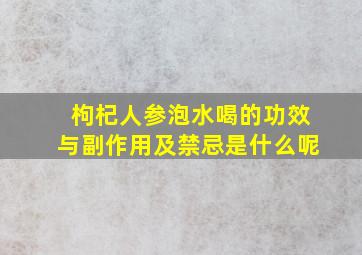 枸杞人参泡水喝的功效与副作用及禁忌是什么呢