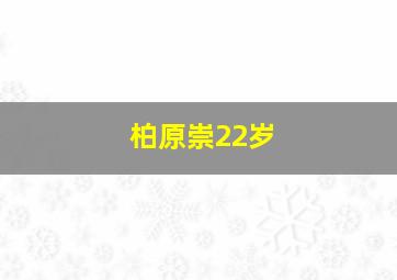 柏原崇22岁