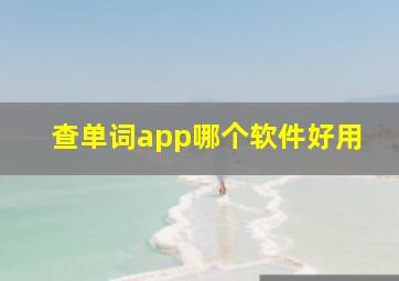 查单词app哪个软件好用