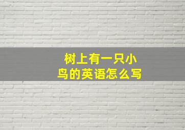 树上有一只小鸟的英语怎么写